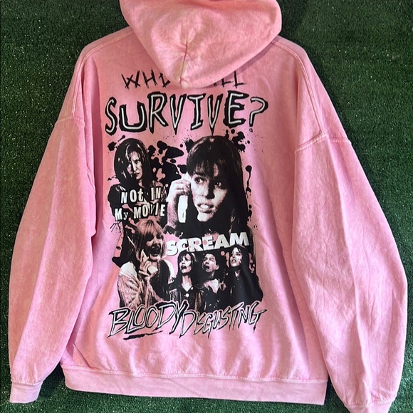 Scream X Bloody Disgusting Hoodie with Horror Movie Print - Picture 1 of 3